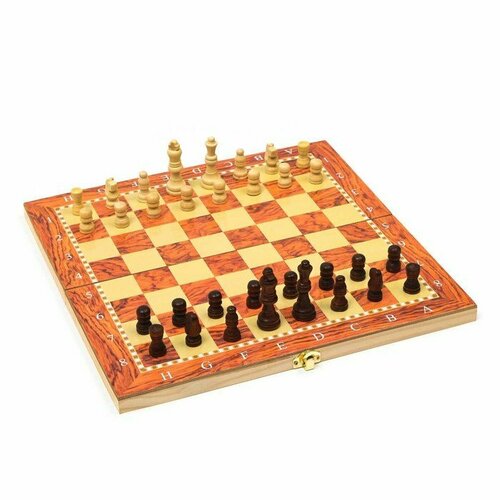 Настольная игра 3 в 1 Падук: нарды, шахматы, шашки, 34 х 34 см (комплект из 2 шт)