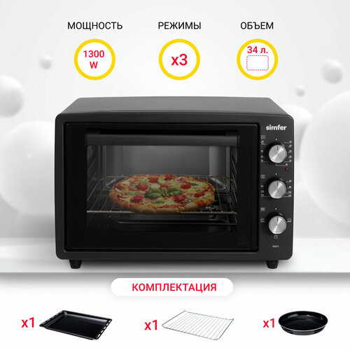 Мини-печь Simfer M3471 3 режима цвет черный 7290₽