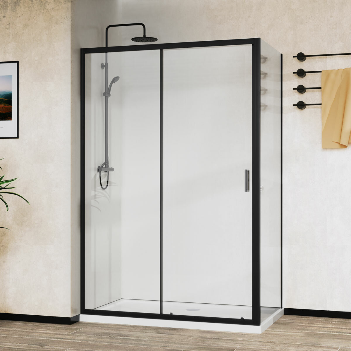 Душевой уголок Vincea City VSR-5CT 90х110 VSR-5CT9011CLB
