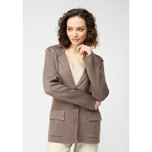 Пиджак VIVAWOOL, размер 58, коричневый пиджак vivawool размер 50 черный