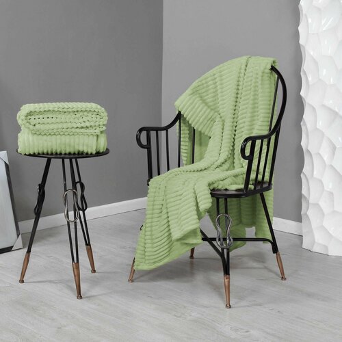 Флисовый плед Hyseas 140х200 см светло-зеленый