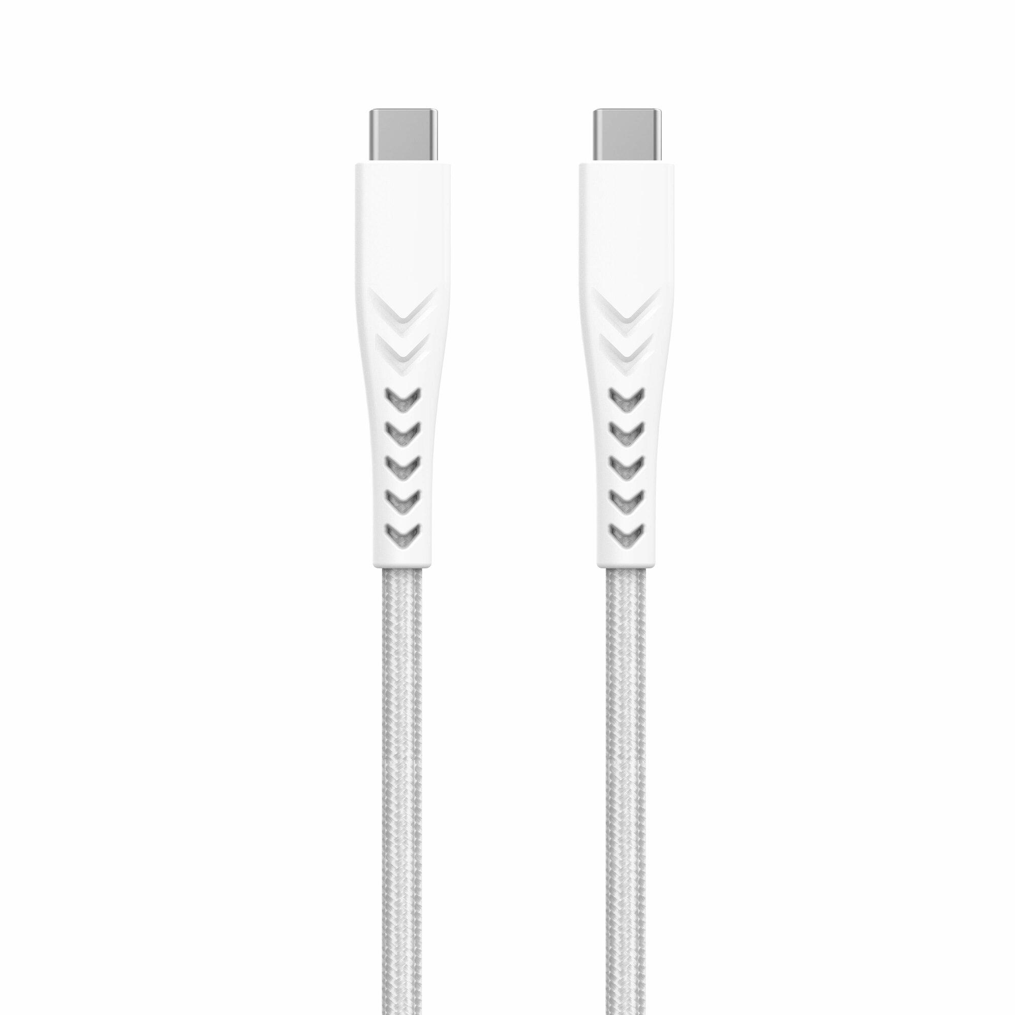 Кабель интерфейсный Lyambda Type-C(m)/Type-C(m), 3A, 0,5м, белый - фото №1