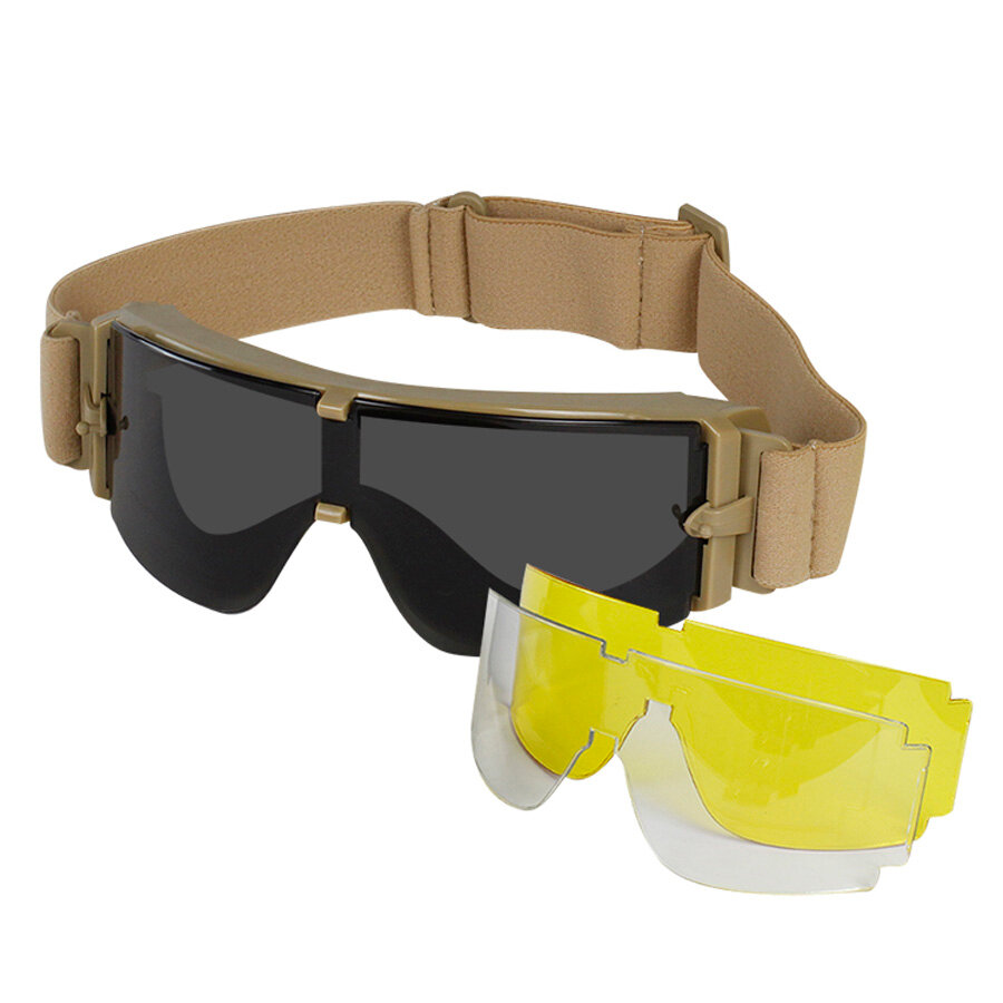 фото Очки защитные WoSporT Bolle X800 c комплектом доп. линз TAN (MA-43-T)