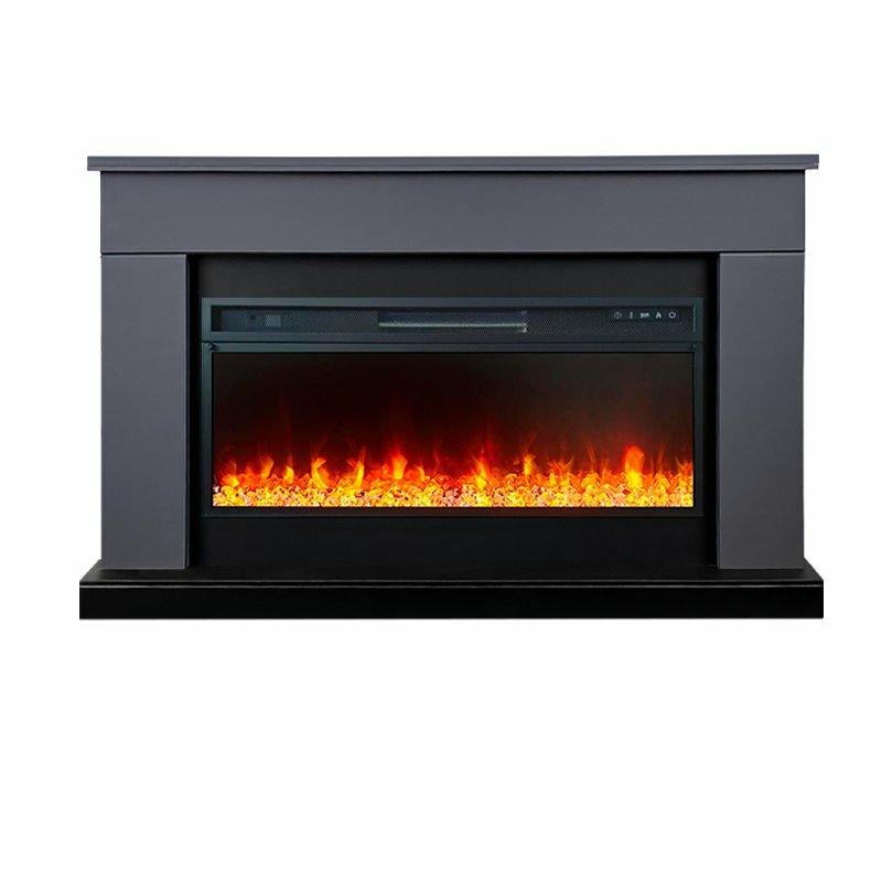 фото Каминокомплект Bergen (Разборный) - Серый графит (Ширина 1370 мм) - под очаги Royal Flame с очагом Электрический Royal Flame Vision 42 LED