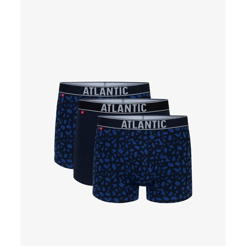 Трусы Atlantic, 3 шт., размер XXL, голубой, синий трусы atlantic 3 шт размер xxl голубой