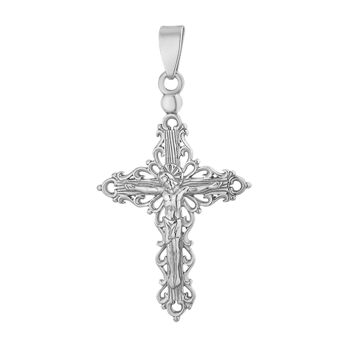 Крестик Ювелир Карат, серебро, 925 проба, родирование крест серебряный с фианитом арт 2130066 9 крест