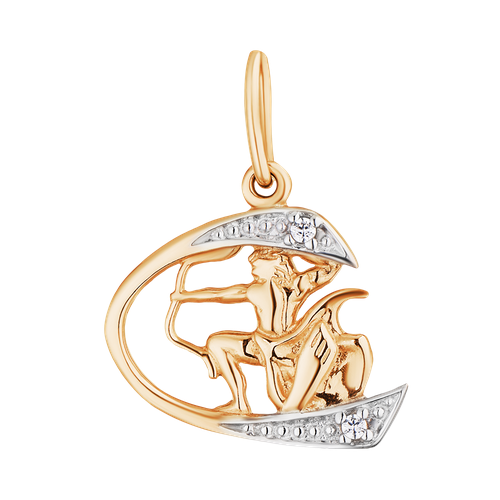 фото Подвеска ювелир карат, красное золото, 585 проба, фианит