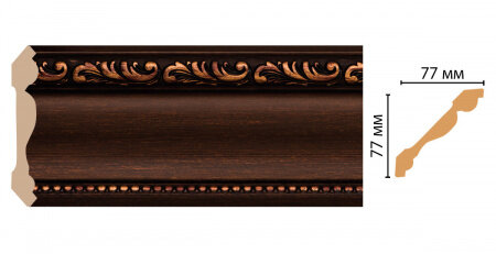 Плинтус Потолочный Decomaster 154-966 В77хШ77хД2400 мм / Декомастер.