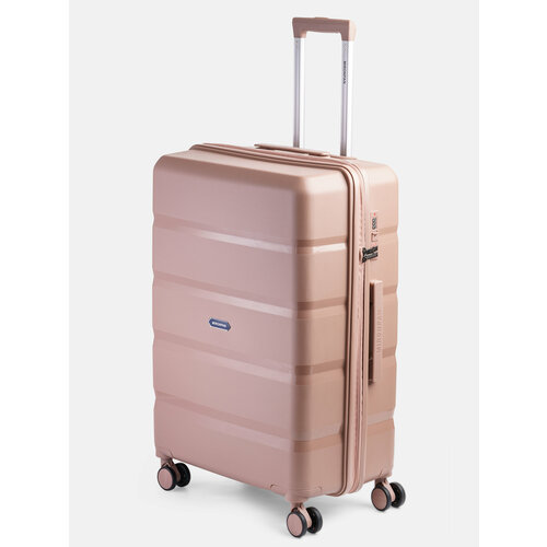 фото Чемодан mironpan, 97 л, размер l, бежевый