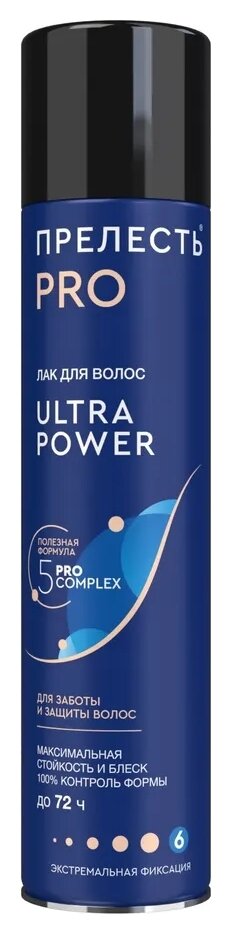 Лак для волос Прелесть Лак для волос №6 экстремальная фиксация Ultra Power