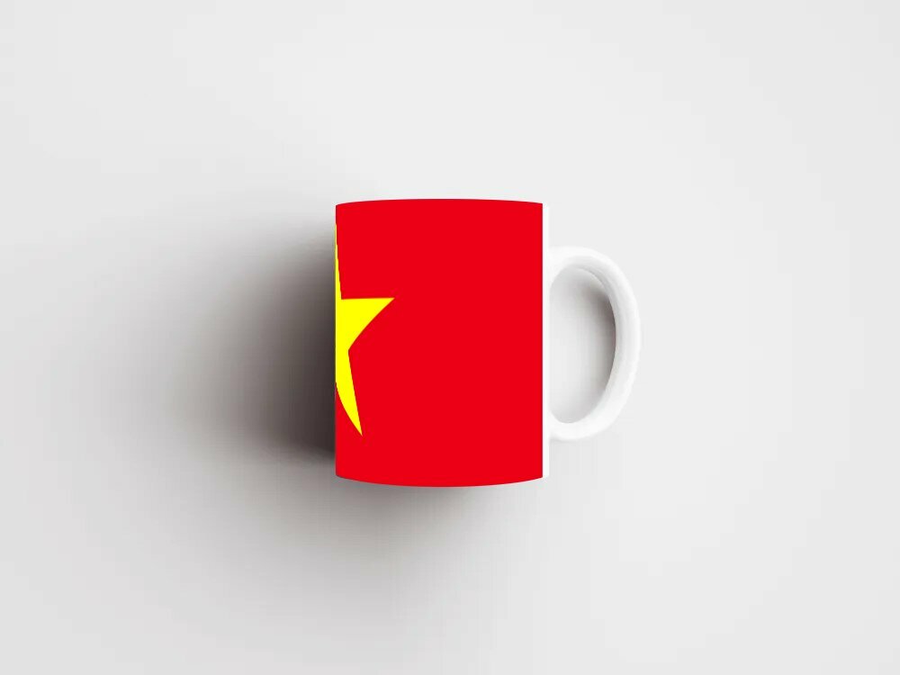 Кружка с рисунком, принтом "Вьетнам, флаг, вьетнамский" 320 мл.