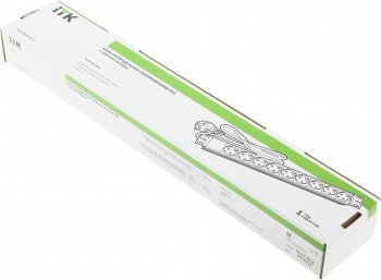 PH22-9D1-P ITK PDU 9 розеток DIN49440 (нем. cтанд.) 1U, шнур 2м вилка DIN49441 (нем. станд.), профиль из ПВХ, черный IEK - фото №14