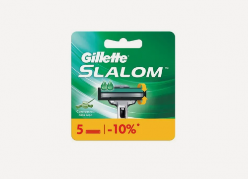 Изображение товара Сменные кассеты для бритья Gillette Slalom, 5 шт