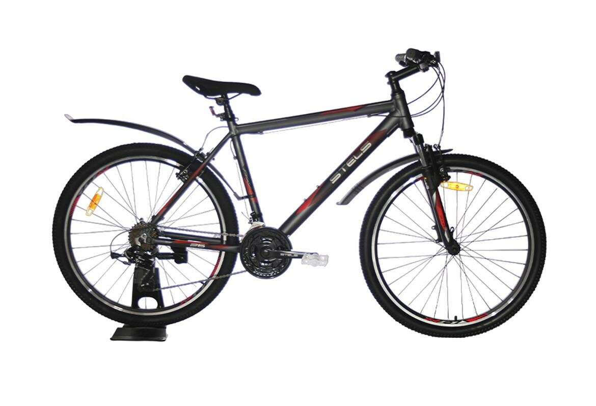 фото Велосипед взрослый горный Stels Navigator 620 V K010 рама 17" матово-серый
