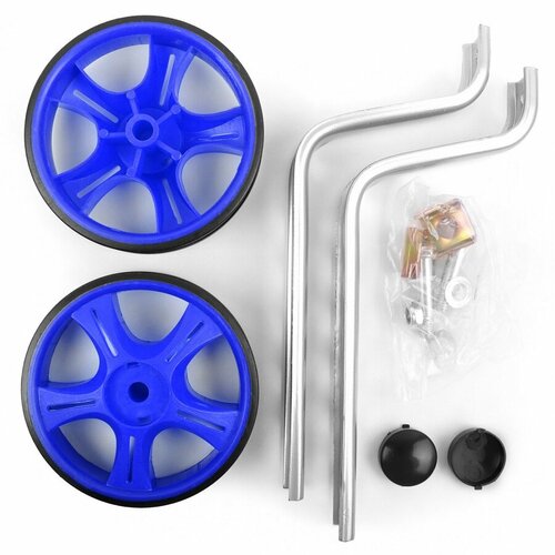 фото Колеса приставные (пара), стойки - сталь на 12"-20", колесо - пластик, синие hrs12-20blue qwe