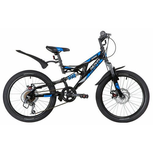 Велосипед Novatrack 20 SHARK чёрный сталь 6-скор MicroshiftPower диск тормоз STG 21799₽
