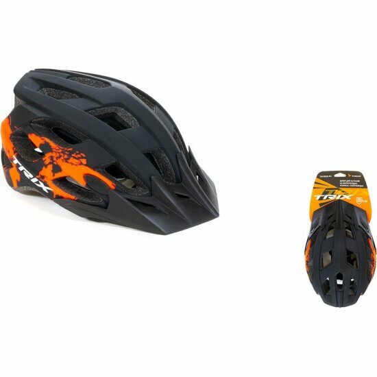Trix Шлем вело кросс-кантри регулировка обхвата L 59-60см In Mold красно-черный матовый