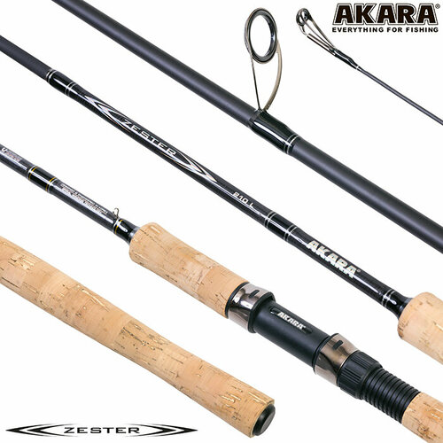 фото Спиннинг штекерный угольный 2 колена akara zester im7 (15-40) 2,1 м