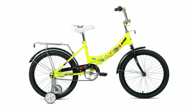 Велосипед 20 FORWARD ALTAIR KIDS COMPACT (1-ск.) 2022 яркий/зеленый