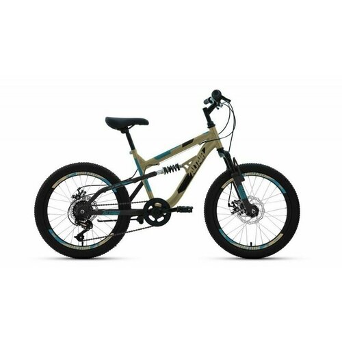 фото Велосипед 20 forward altair mtb fs (disk) (двухподвес) (6-ск.) 2022 (рама 14) бежевый/черный