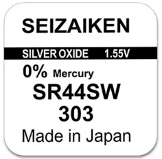 Батарейка SEIZAIKEN 303 (SR44SW) Silver Oxide 1.55V