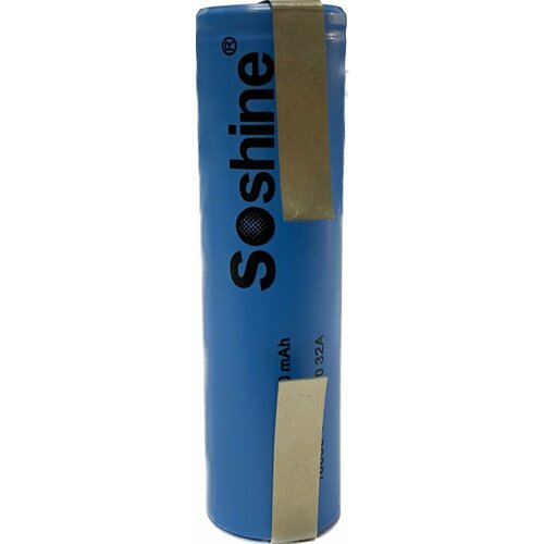 Аккумулятор LiFePO4 Soshine IFR18650 FT - 32 V - 1800 mAh с лепестковыми выводами без защиты 490₽