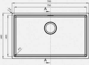 Изображение товара Мойка кухонная Florentina оптима-нм 700.400.10.10