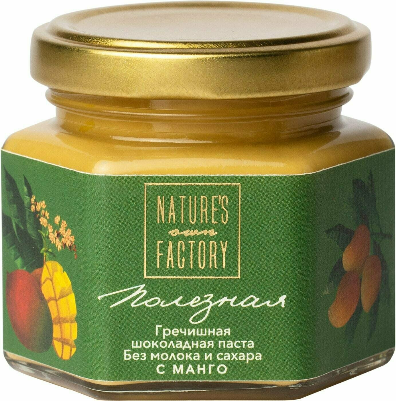 Паста шоколадная Natures Own Factory гречишная без молока и сахара с манго 120г 2 шт