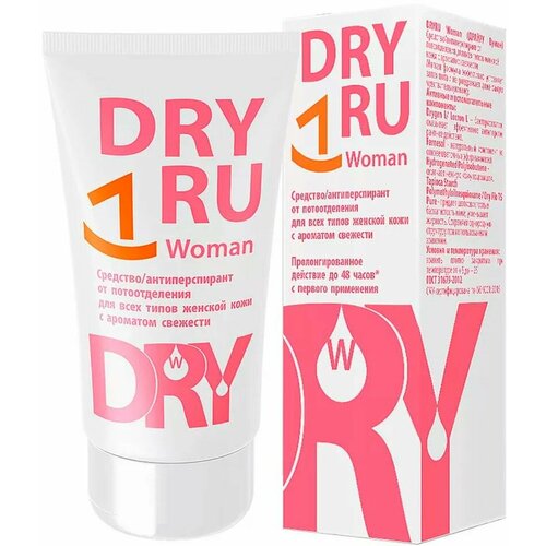 антиперспирант аэрозоль dry ru active woman 150 мл Антиперспирант-крем Dry Ru Woman с ароматом свежести 50мл х2шт