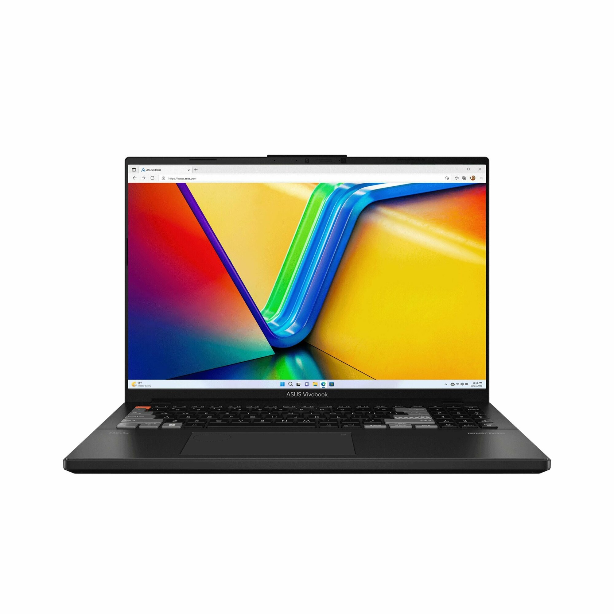 Ноутбук ASUS VivoBook Pro 16X K6604JV-MX072W, OLED 16"(3200x2000) 120Гц/Intel Core i7-13700HX/16ГБ DDR5/1ТБ SSD/GeForce RTX 4060 8ГБ/Windows 11 Home, черный (90NB1102-M002X0)