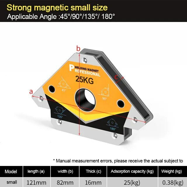 Магнитный фиксатор держатель для сварки 25кг. 45 °, 90 °, 135 °