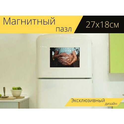 Магнитный пазл Чернить, белый, девочка на холодильник 27 x 18 см. магнитный пазл тапир чернить белый на холодильник 27 x 18 см