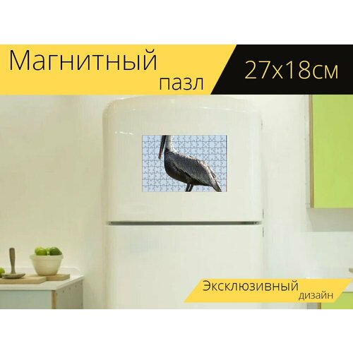 Магнитный пазл Птица, дикая природа, природа на холодильник 27 x 18 см.