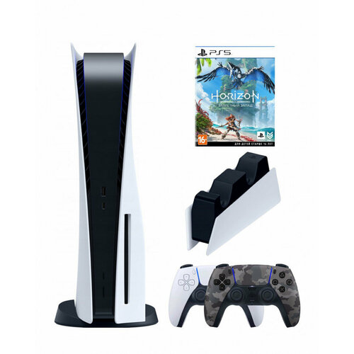 Игровая приставка Sony PlayStation 5 (3-ревизия)+2-й геймпад(камуфляж)+зарядное+Horizon, 825 ГБ