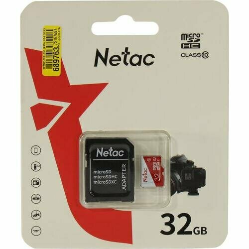 SD карта Netac NT02P500ECO-032G-R карта памяти microsdhc 16gb netac p500 eco nt02p500eco 016g s без sd адаптера