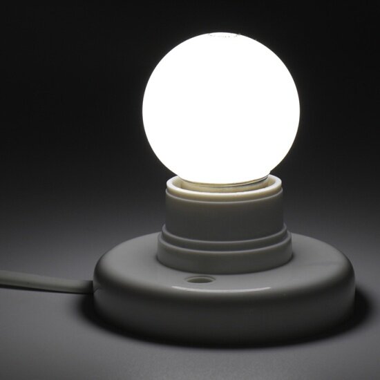 Лампа-шар светодиодная Neon-night с цоколем E27, диаметр 45 мм, 5 LED, 1 Вт, белая, 405-115