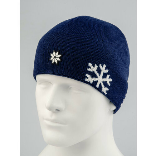 фото Шапка бини oxygon, размер 54/60, синий