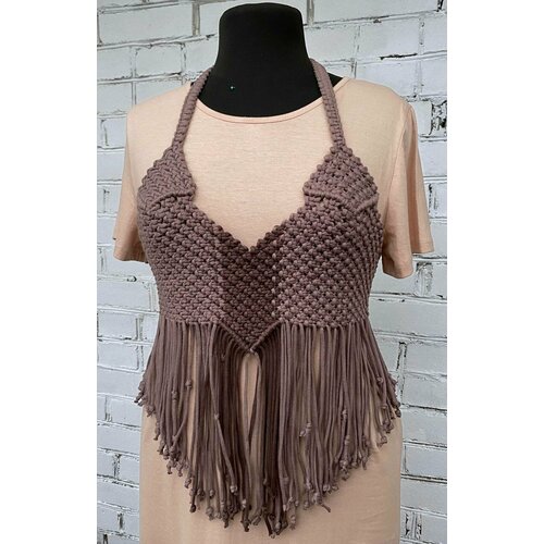 фото Топ размер 46/50, коричневый без бренда