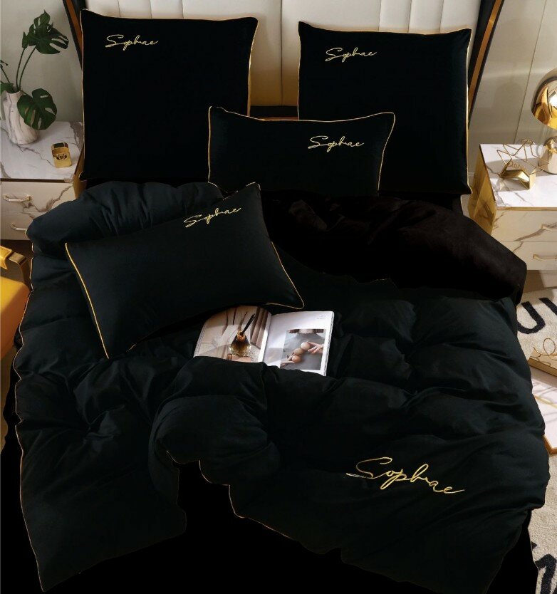 фото Комплект постельного белья Boris, 2 спальный, Жатка, Мятный