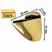 1шт. Полкодержатель "Пеликан золото" мини. Кронштейн для крепление полки из ДСП, пластика, стекла