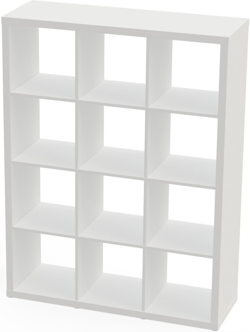 фото Стеллаж 12 ячейки, Белый, 112x147х38 см. Фора 12 (Kallax IKEA)