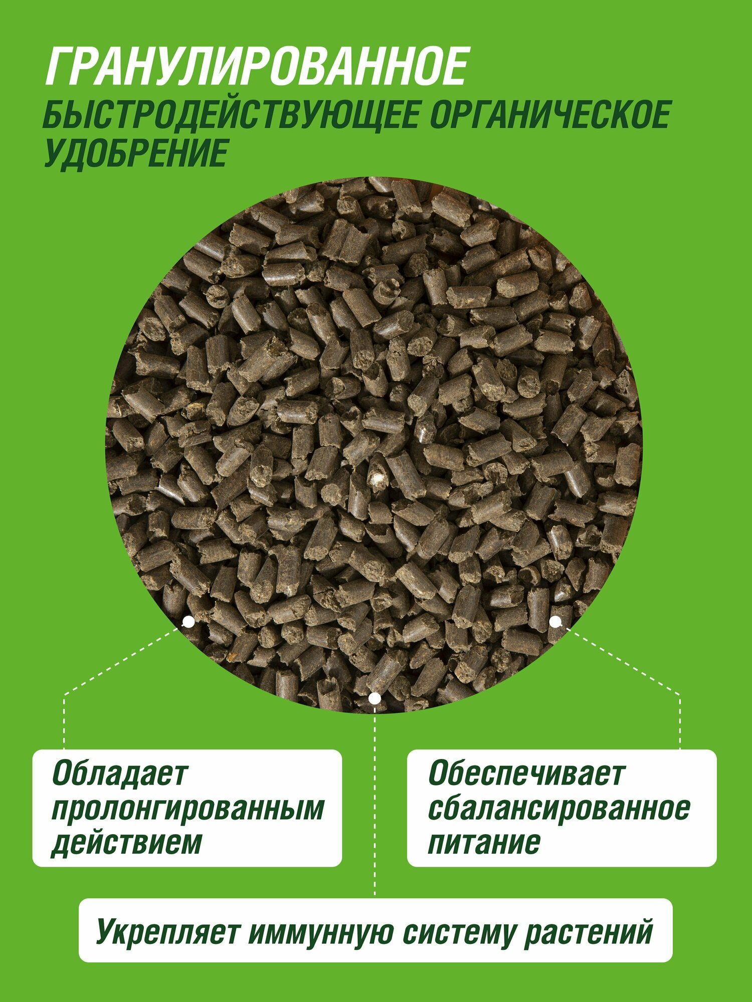 Удобрение сухое Фаско Куриный помет органическое гранулированное 3,5кг 4 упаковки