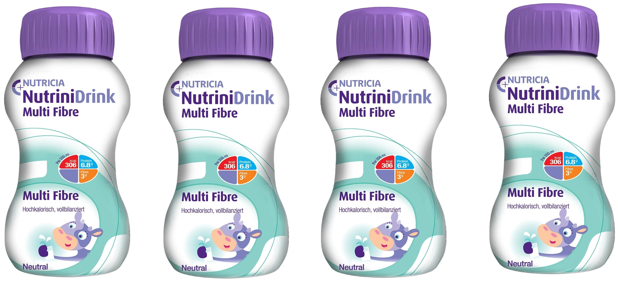 Nutridrink (Nutricia) Multi Fibre, готовое к употреблению, 200 мл, нейтральный, 4 шт.