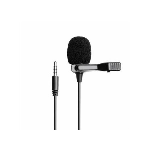 Микрофон электретный, проводной, с прищепкой, Maono, черного цвета