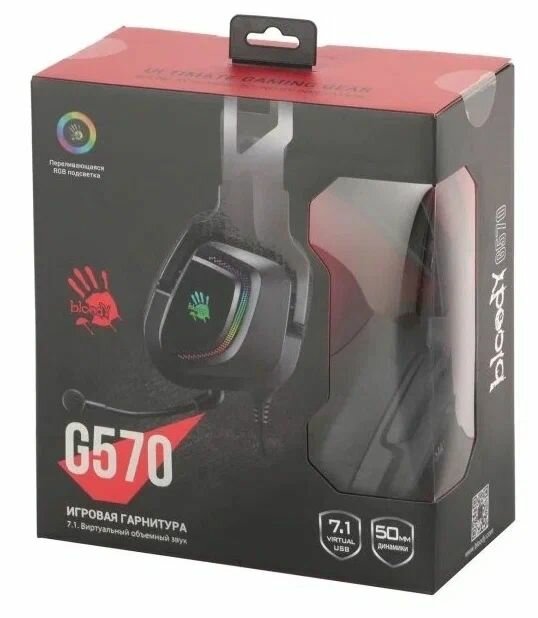 Гарнитура A4Tech Bloody G570 Black\Grey