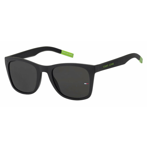 фото Солнцезащитные очки tommy hilfiger, прямоугольные, для мужчин, черный