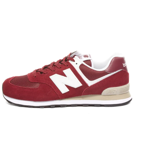 фото Кроссовки new balance 574 ml574rs2, повседневные, натуральная замша, полнота 10, низкие, размер 8.5us, бордовый