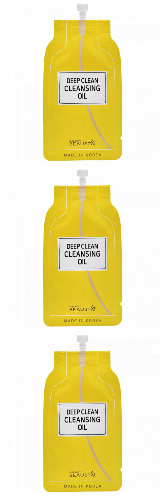 Масло для кожи BEAUSTA, Deep Clean Cleansing Oil, гидрофильное, 15 мл, 3 уп