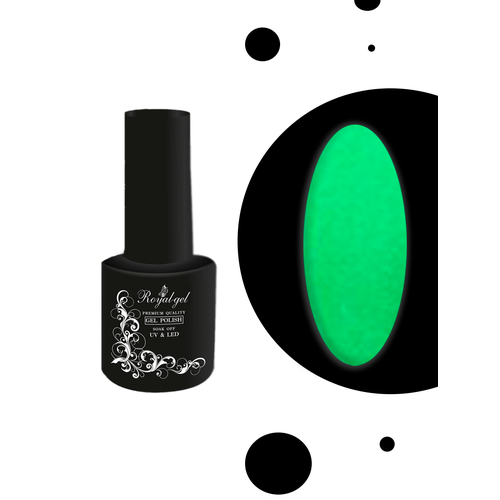 Топ Royal-gel Glow in dark светящийся в темноте без л/с 10 мл. GIDT полигель для наращивания ногтей светящийся в темноте royal gel acryl glow in dark 500 гр