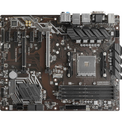 Материнская плата MSI PRO B550-P GEN3 Soc-AM4 AMD B550 DDR4 ATX AC97 8ch71 GbLAN RAIDVGADVIHD 1409200₽